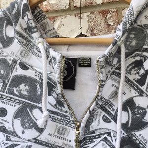 NEW M/W hoodie sweatshirt with custom $zipper pull. SERIOUSLY SOLD FOR OVER $200
